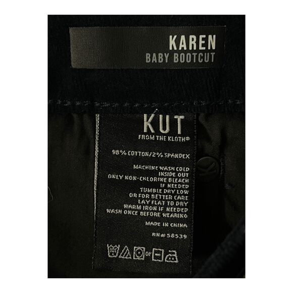 Kut From The Kloth jeans Karen Baby bootcut corduroy blue size 18 - Picture 5 of 5